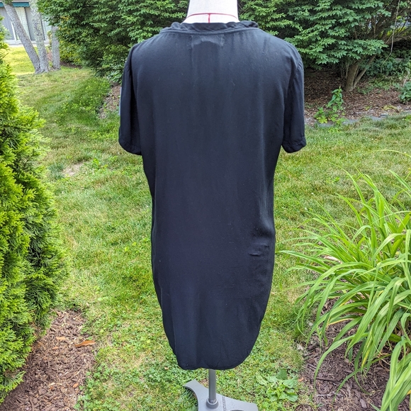 Anthropologie Cloth Stone Black Short Sleeve V-Neck Crispin Mini Tunic D… - Picture 5 of 8